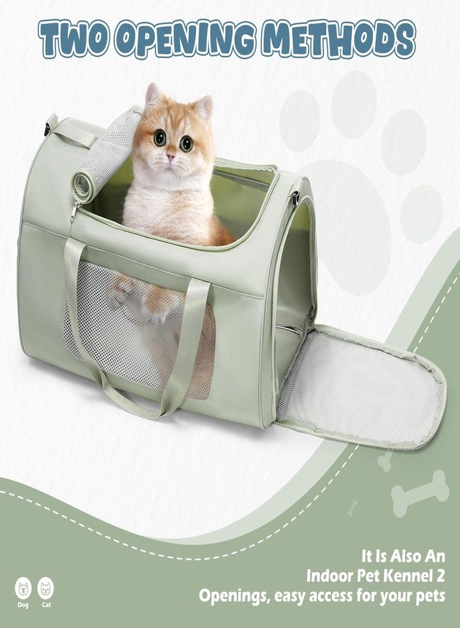 وي بلان حقيبة نقل كبيرة للقطط والكلاب، مناسبة للقطط والكلاب والجراء الصغيرة والمتوسطة الحجم، حقيبة ناعمة الجوانب معتمدة من شركات الطيران، تتحمل وزنًا يصل إلى 20 رطلاً، لون أخضر - Image 2